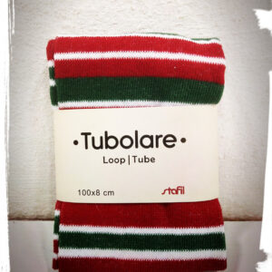 Tubolare nordico rosso/verde-scuro/bianco