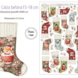 Pannello calza befana 15-18 cm