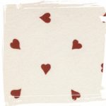 Pannolenci stampato 30x40 cuori 250172-1 bianco rosso