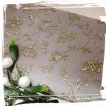 Velluto glitter broderie TVEGF-P01 perla