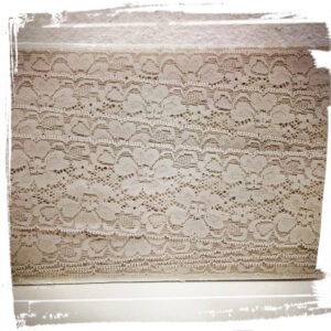 Pizzo raschel elastico beige