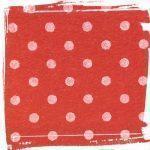 Pannolenci stampato 30x40 pois 250171-35 rosso scuro bianco