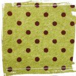 Pannolenci stampato 30x40 pois 250171-38 verde oliva melange rosso