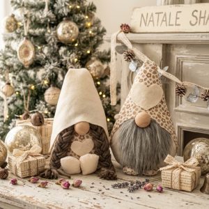 Kit Nino e Ninetta – Kit creativo per realizzare 2 gnomi natalizi Fai Da Te